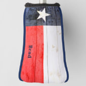 テキサス州素朴フラッグパーソナライズされたゴルフヘッドカバー ゴルフヘッドカバー (回転90)