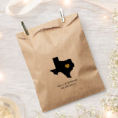 テキサス州結婚式の引き出物トリートサックス、抱き枕 フェイバーバッグ (クリップ留めされた状態)