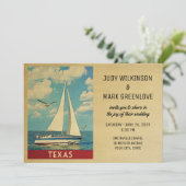 テキサス州結婚式招待状シルボート 招待状 (スタンド正面)