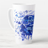 テキサス州絵を描が「マザーブルー」エド。2ラテマググ カフェラテマグ (左アングル)