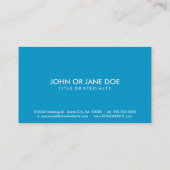 テキサス州色彩画 名刺 (裏面)