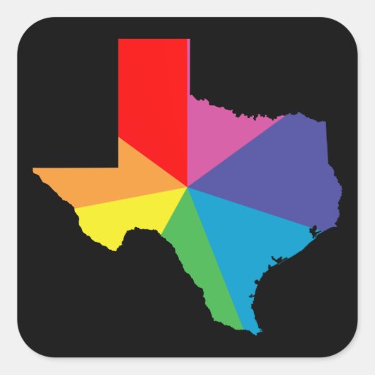 テキサス州色爆発 スクエアシール (正面)