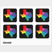 テキサス州色爆発 スクエアシール (シート)