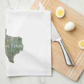 テキサス州茶タオルで作ったキッチンタオル キッチンタオル (四つ折り)