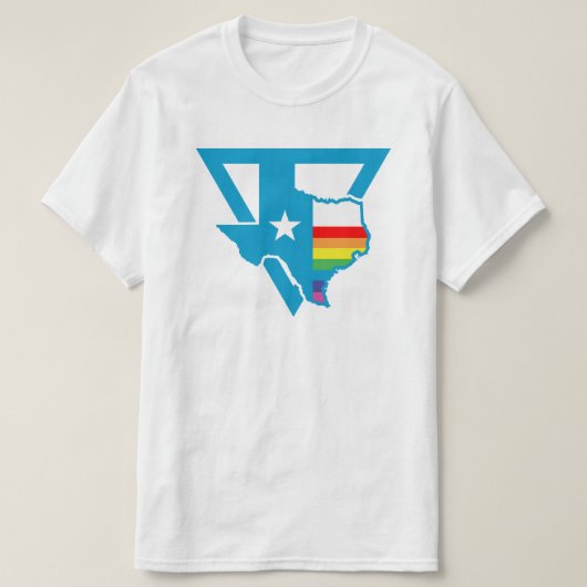 テキサス州虹の三角形 Tシャツ (デザイン正面)