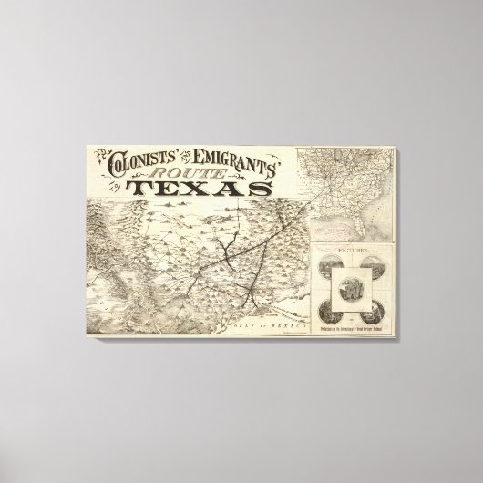 テキサス州行 キャンバスプリント (正面)