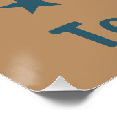 テキサス州誇りを持ったローン星旗スターズパーソナライズされた ポスター (コーナー)