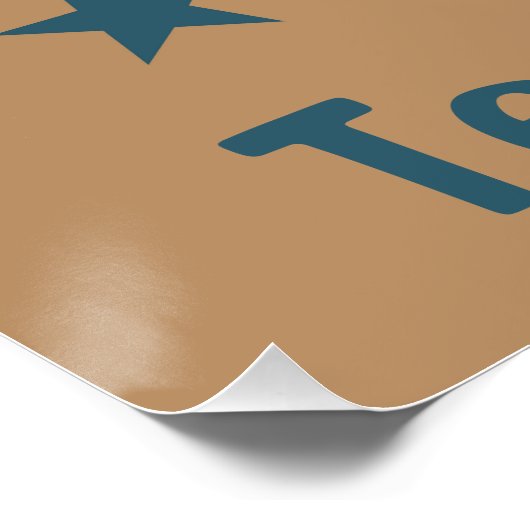 テキサス州誇りを持ったローン星旗スターズパーソナライズされた ポスター (コーナー)