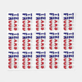 テキサス州誇りを持った国旗 フリースブランケット (正面(横))