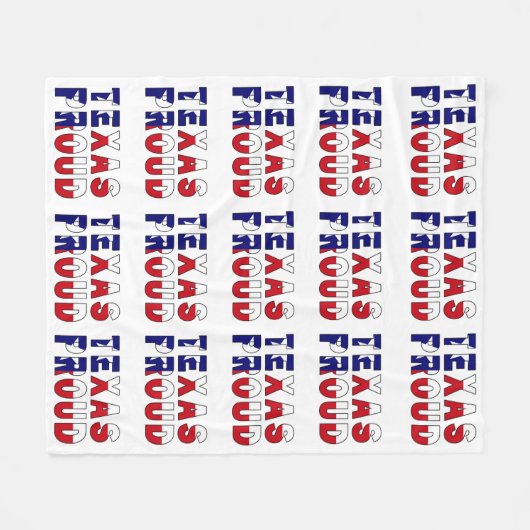 テキサス州誇りを持った国旗 フリースブランケット (正面(横))