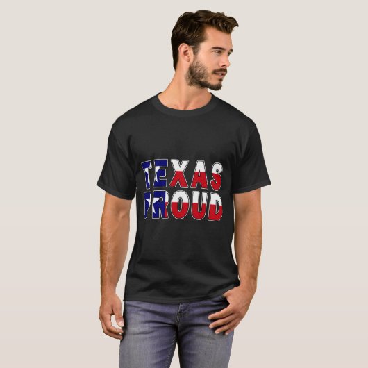 テキサス州誇りを持った国旗 Tシャツ (正面フル)