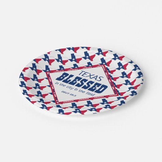 テキサス州賛美クリスタン ペーパープレート (アングル)