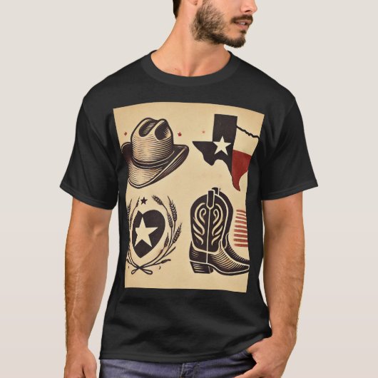 テキサス州賛美ハート Tシャツ (正面)