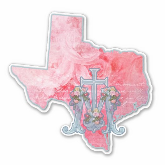 テキサス州賛美ヴァージンメアリ宗教マリアン・クロス シール (正面)
