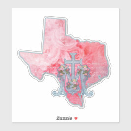 テキサス州賛美ヴァージンメアリ宗教マリアン・クロス シール