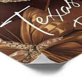 テキサス州賛美:ゴールデンバタフライアールデココラージュ ポスター (角)