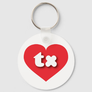 テキサス州赤いハート- I love tx キーホルダー