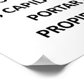 テキサス州郡法 – 基本白 – 隠し運た ポスター (角)