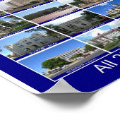 テキサス州郡裁判所ポスター（青い縦型） ポスター (角)