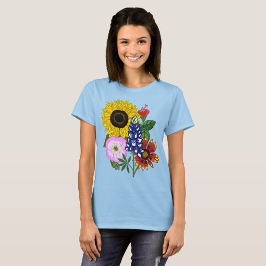 テキサス州野花 Tシャツ (正面フル)