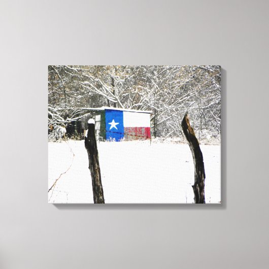 テキサス州雪 キャンバスプリント (正面)