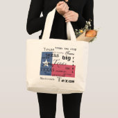 テキサス州雲付きテキサス州国旗 ラージトートバッグ (正面(商品))