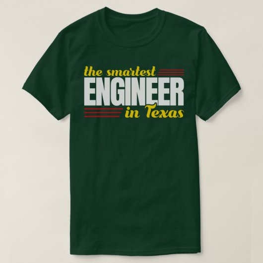 テキサス州頭が切れるの技術者 Tシャツ (デザイン正面)