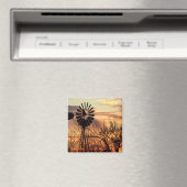 テキサス州風車夕日 マグネット (インサイチュ (食洗機))