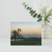 テキサス州風車日没 ポストカード (スタンド正面)