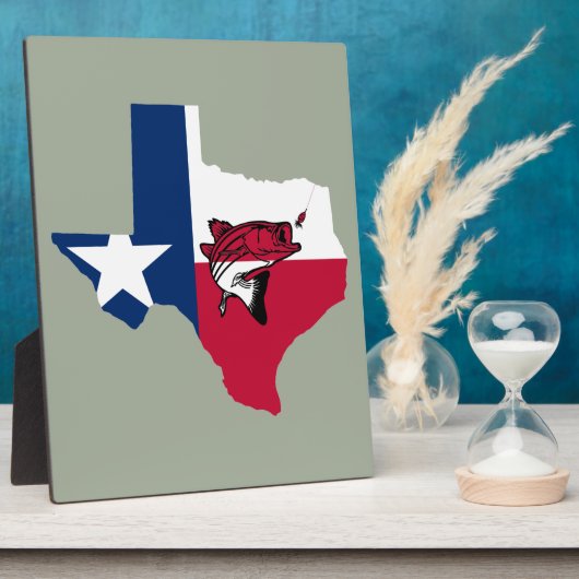 テキサス州魚釣り フォトプラーク (側面)