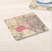 テキサス州10 スクエアペーパーコースター (アングル)