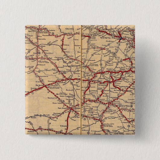 テキサス州11 缶バッジ (正面)