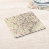 テキサス州12 スクエアペーパーコースター (アングル)