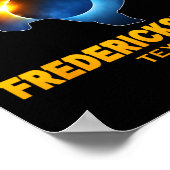 テキサス州2024トータル太陽の食 ポスター (角)