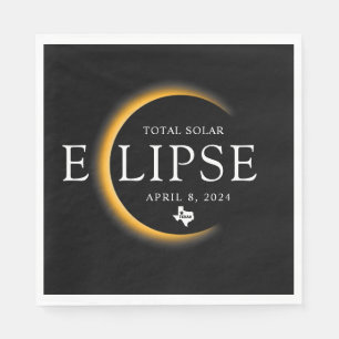テキサス州2024年太陽のEclipse視聴パーティー スタンダードランチョンナプキン