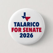テキサス州2026年上院選 詹姆斯・タラリコ 缶バッジ (正面)