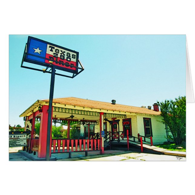 テキサス州290のダイナー、Johnson City、TX (正面横)