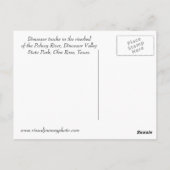 テキサス州3葉書の恐竜の足跡 ポストカード (裏面)