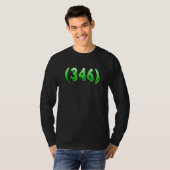 テキサス州346エリアコードヒューストンPasadena Pearland Leag Tシャツ (正面フル)