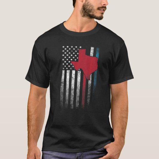 テキサス州7月4日アメリカ国旗America Usa Patri Tシャツ (正面)