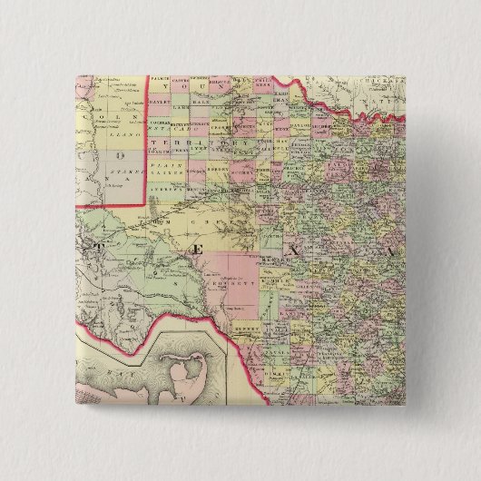 テキサス州7 缶バッジ (正面)