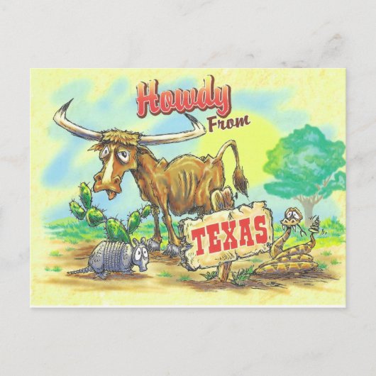 テキサス州 おもしろい ポストカード (正面)