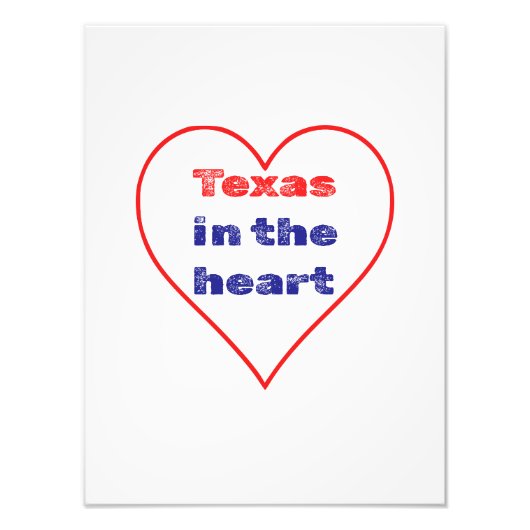 テキサス州・イン・ザ・ハート フォトプリント            (正面)