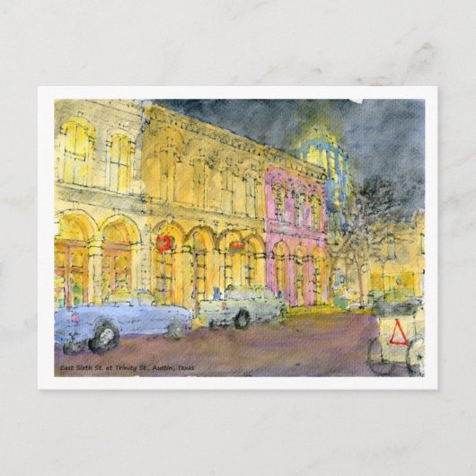 テキサス州・オースティンのトリニティ・セントで第6位 ポストカード (正面)