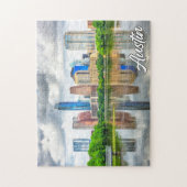 テキサス州・オースティン統一された州 ジグソーパズル (縦)