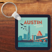 テキサス州・オースティン |コングレスアベニューブリッジ キーホルダー (正面)
