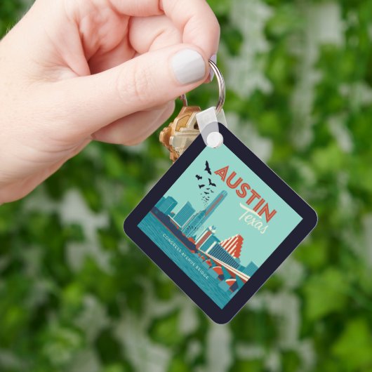 テキサス州・オースティン |コングレスアベニューブリッジ キーホルダー (手)