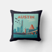 テキサス州・オースティン |コングレスアベニューブリッジ クッション (裏面)