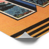 テキサス州（カウボーイローピングブル）ラージ文字シーン ポスター (角)