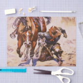 「テキサス州・カウボーイ」スタンレーL・ウッド著 薄葉紙 (クラフト)